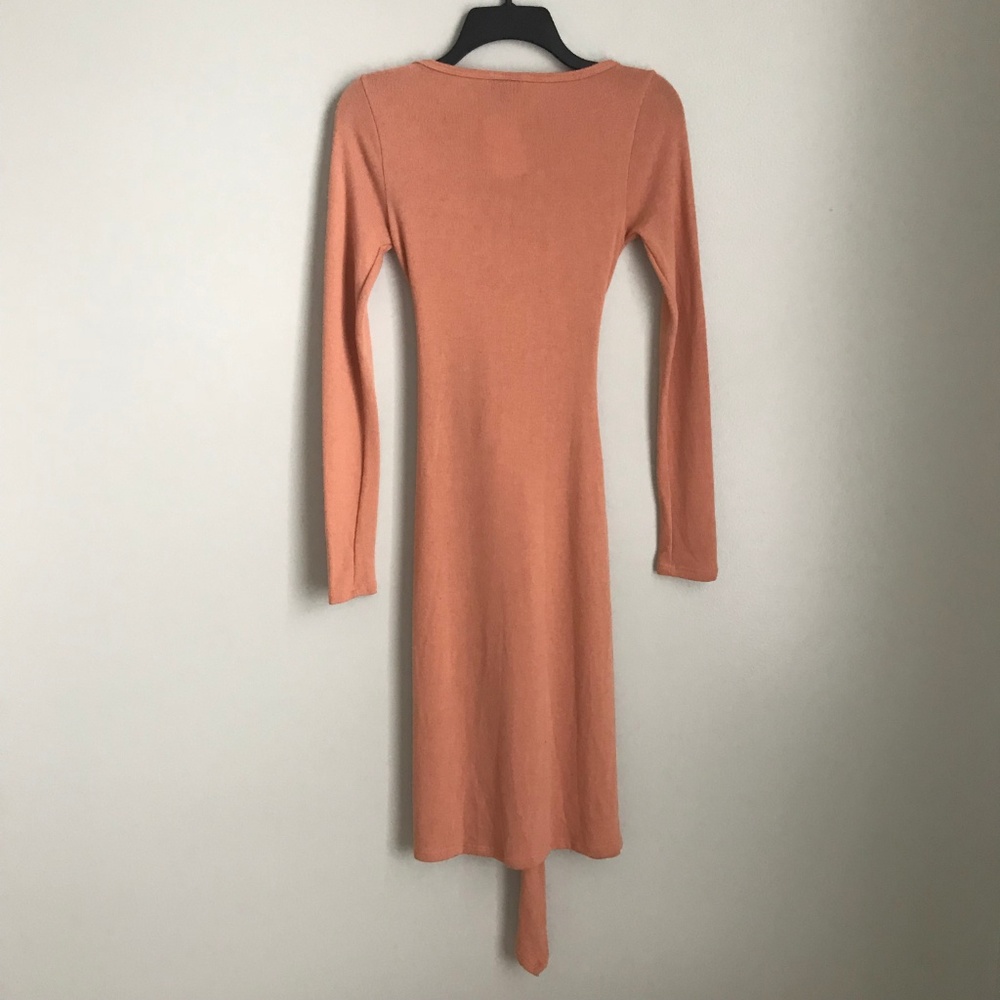 New Go Couture Orange Long Sleeve Sweater Dress - Picture 4 of 4